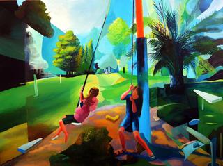'Echoing Green Kapiti' by Micheline Robinson (SOLD)
