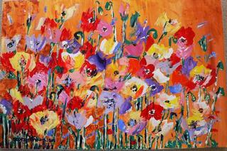 'Poppies Dancing in the Breeze' by George Thompson (SOLD)