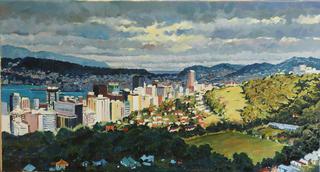 'Winter Light from Tinakori Hill' by Phil Dickson (SOLD)