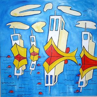'Fishing Boats' by Vincent Duncan