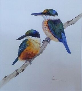 'Two Kingfishers' by Eliza Xu