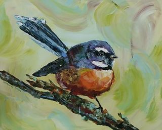 'Piwakawaka The Fantail' by Shawna Chow (SOLD)