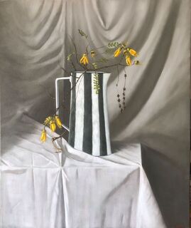 'Jug and Kowhai' by Jules Crafts (SOLD)