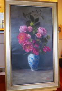 'Flowers in a Blue Vase' by Tatyana Kulida (SOLD)