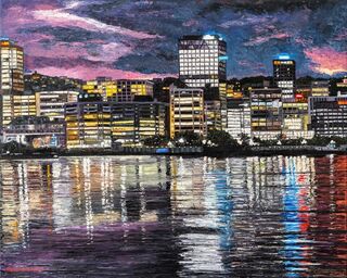 'Stormy Evening Wellington' by Ronda Thompson (SOLD)