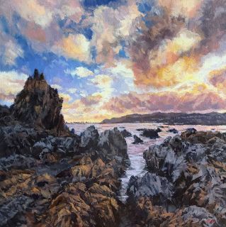 'Tarakena Bay Sunset' by Iwen Yong (SOLD)
