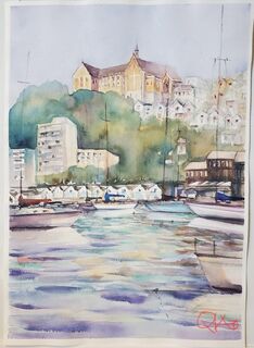 'Oriental Bay No 2' by Samantha Qiao (SOLD)