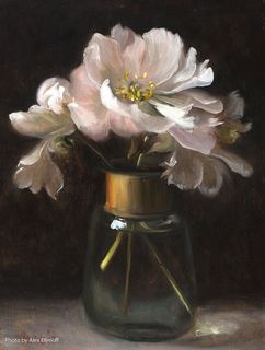 'White Peonies Opening' by Tatayana Kulida (SOLD)