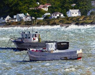 'Fishing Boats Island Bay' by Iwen Yong (SOLD)