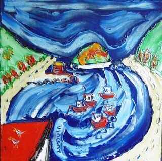'Bait House Island Bay' by Vincent Duncan (SOLD)