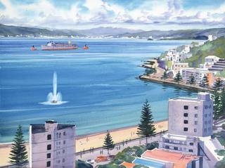'Oriental Bay from St Gerards' by Alfred Memelink (SOLD)
